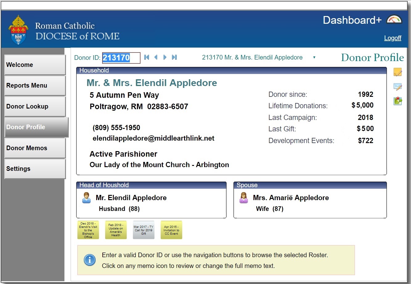 Simple CRM screenshot.